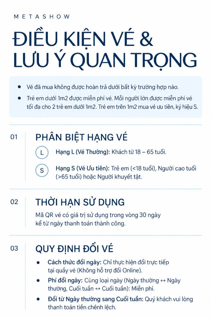 Điều kiện vé & Lưu ý quan trọng